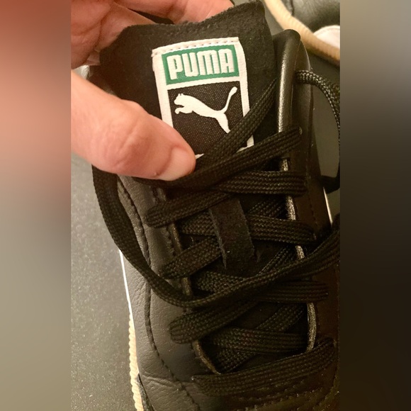 PUMA King 21 IT Black Leather Shoes SZ 7 Samba Style Indoor Futbol Dua Lipa - Picture 10 of 12